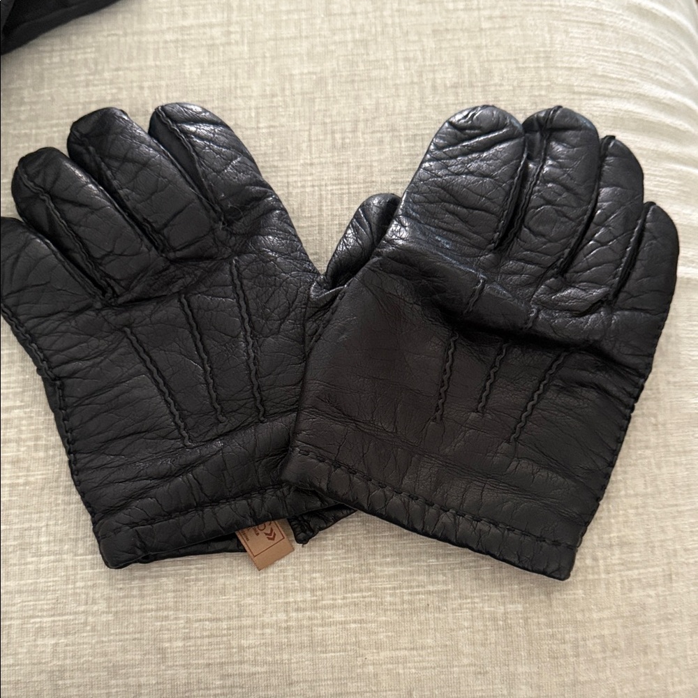 Black Leather Men's Gloves